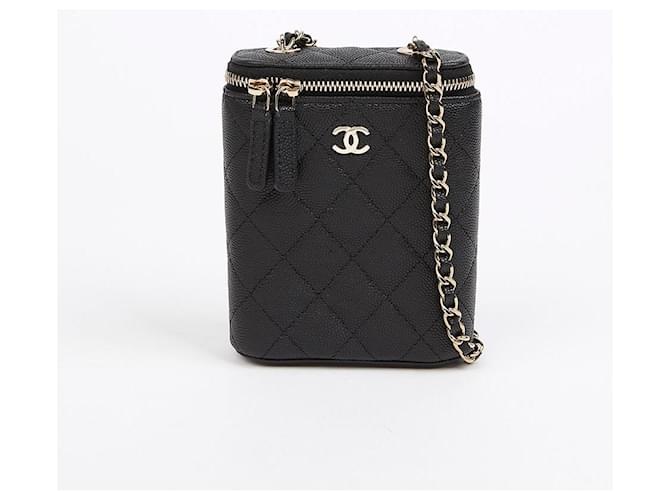 Vanity Chanel Mini borsa a tracolla Classic Caviar Nera Nero - vista 2