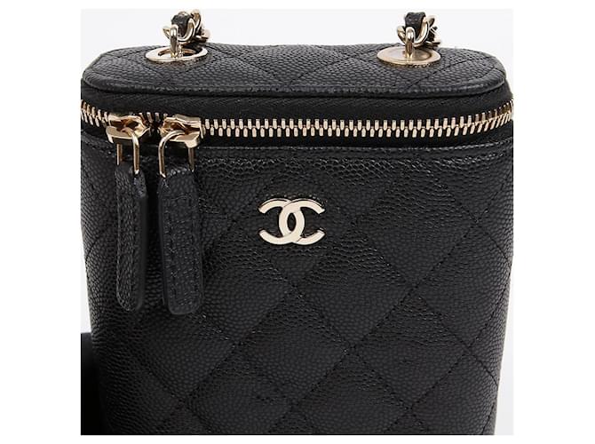 Vanity Chanel Mini borsa a tracolla Classic Caviar Nera Nero - vista 3