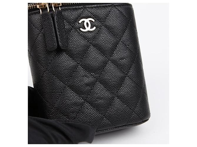 Vanity Chanel Mini borsa a tracolla Classic Caviar Nera Nero - vista 4