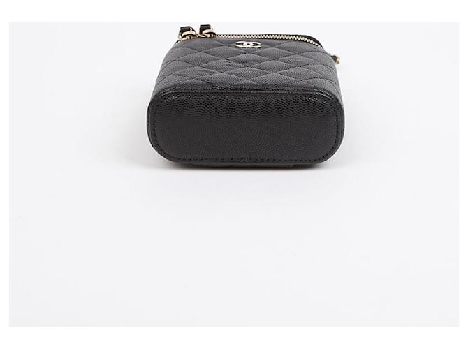 Vanity Chanel Mini borsa a tracolla Classic Caviar Nera Nero - vista 7