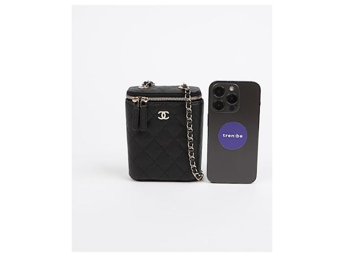 Vanity Chanel Mini borsa a tracolla Classic Caviar Nera Nero - vista 8