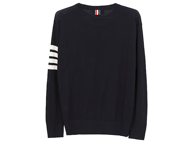 Thom Browne Diagonaler Armband-Strickgröße Blau - Ansicht 2