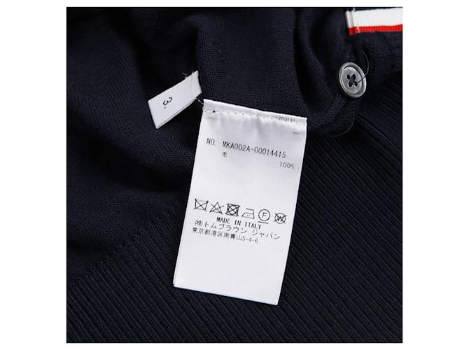 Thom Browne Diagonaler Armband-Strickgröße Blau - Ansicht 8
