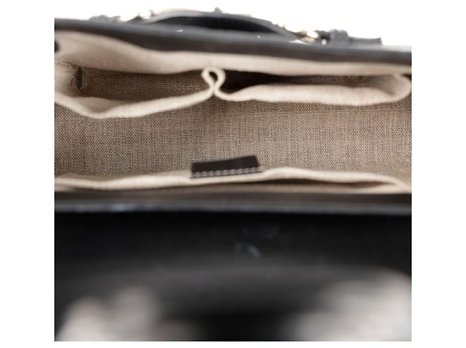 Gucci Borsa a tracolla Emily in pelle Microshima Nero - vista 11