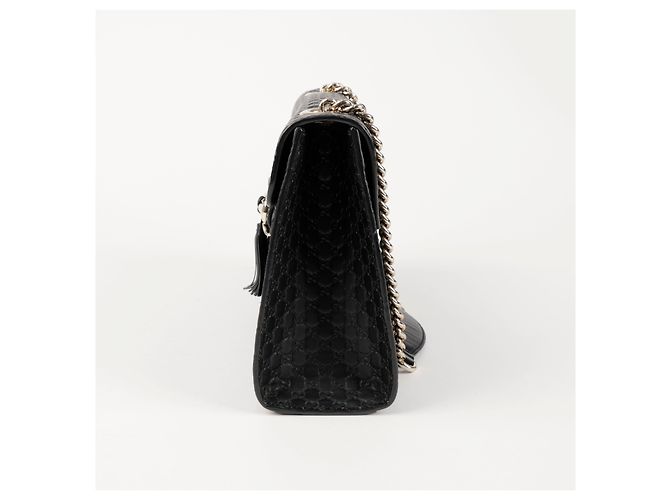 Gucci Borsa a tracolla Emily in pelle Microshima Nero - vista 3