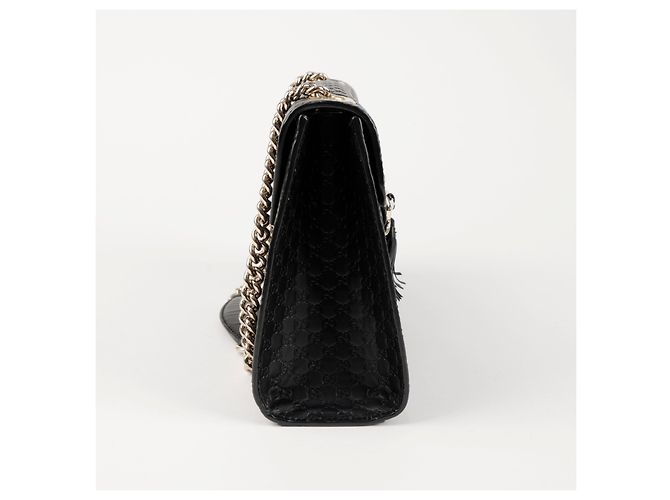 Gucci Borsa a tracolla Emily in pelle Microshima Nero - vista 5