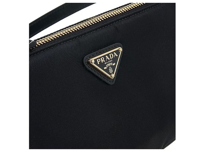 Prada Borsa a Spalla Lina in Nylon Nero - vista 6