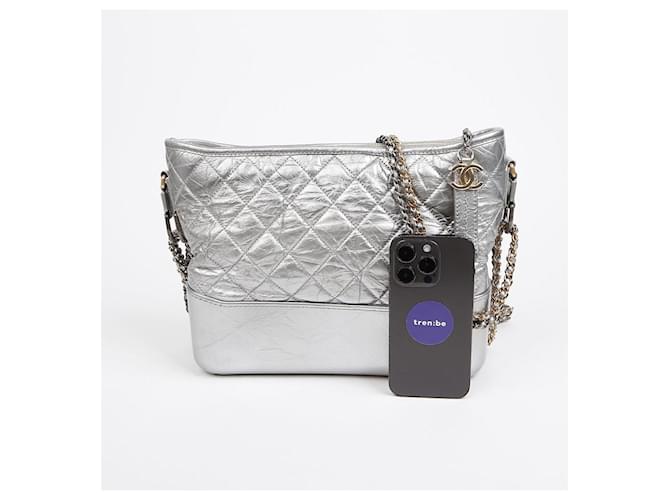 Chanel Borsa Gabrielle Large Hobo a Spalla e Tracolla Argento - vista 9