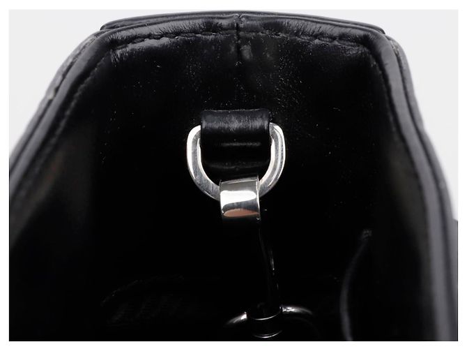 Prada Triangle Logo Small Bürstenleder Tote Bag Schwarz - Ansicht 12
