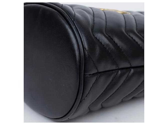 Gucci Mini borsa a secchiello GG Marmont nera Nero - vista 7
