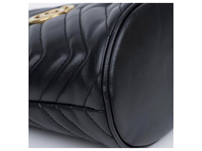 Gucci Mini borsa a secchiello GG Marmont nera Nero - vista 8