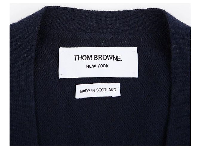 Thom Browne Cardigan mit diagonalen Streifen Blau - Ansicht 4
