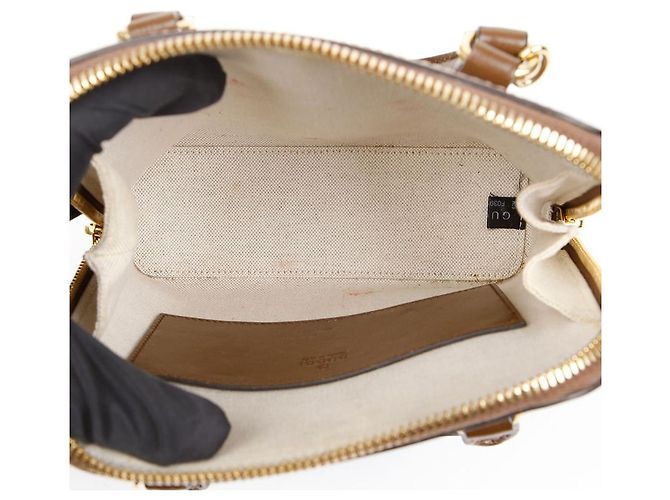 Horsebit 1955 Gucci Horsebit Mini Tote Schultertasche Braun - Ansicht 12