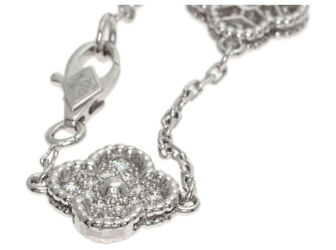 Bracciale Sweet Alhambra in Diamante Van Cleef & Arpels Argento - vista 6