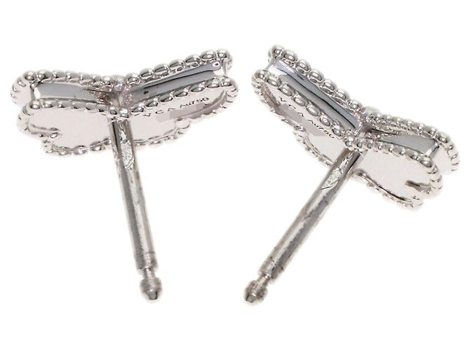 Orecchini Sweet Alhambra Papillon in oro bianco 18K e turchese Van Cleef & Arpels Argento - vista 3