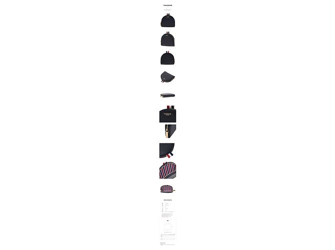 Thom Browne Leder-Kleingeldbeutel für Damen Schwarz - Ansicht 11