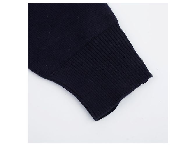 Thom Browne Milano Stitch Crewneck Pullover mit Armband Navy Blau - Ansicht 5