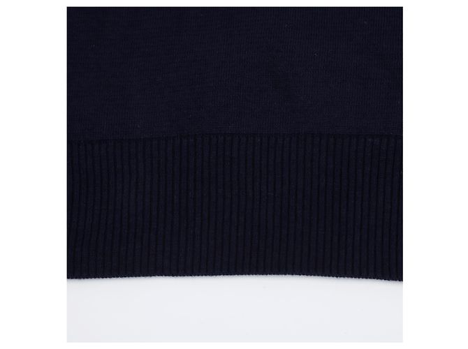Thom Browne Milano Stitch Crewneck Pullover mit Armband Navy Blau - Ansicht 7