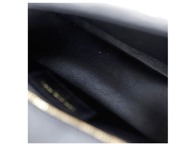 Dior Borsa a tracolla Cannage Medium in pelle di vitello nera con finiture dorate Nero - vista 12
