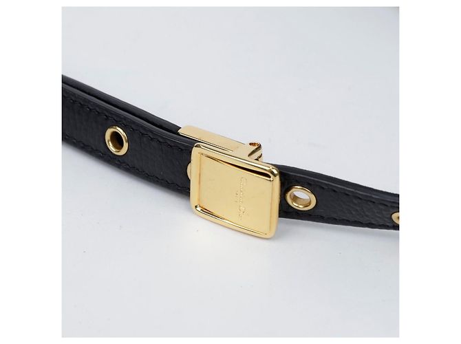 Dior Borsa a tracolla Cannage Medium in pelle di vitello nera con finiture dorate Nero - vista 7