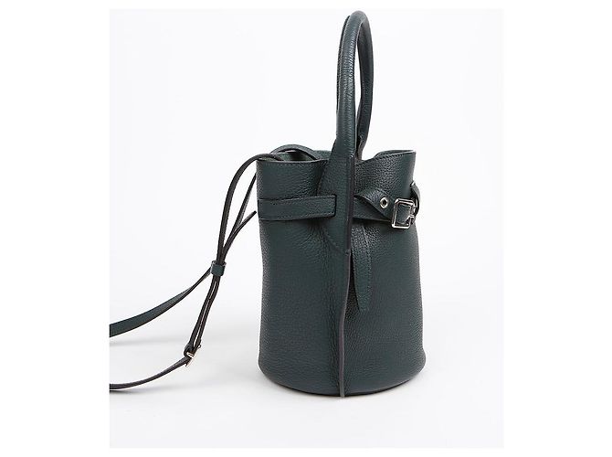 Céline Big Bag Nano Bucket Schultertasche Grün - Ansicht 5