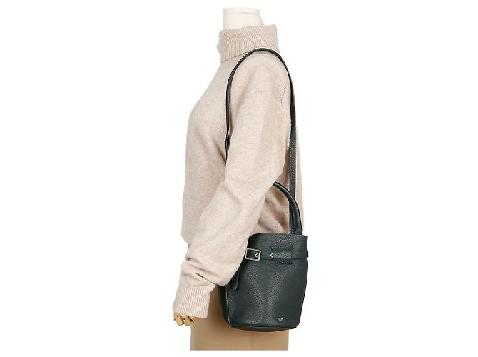 Céline Big Bag Nano Bucket Schultertasche Grün - Ansicht 9