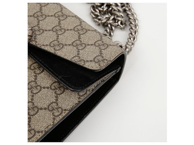 Gucci Mini borsa a tracolla Dionysus in tela GG Supreme nera Nero - vista 10
