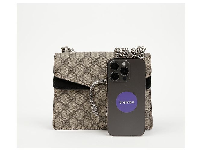Gucci Mini borsa a tracolla Dionysus in tela GG Supreme nera Nero - vista 11