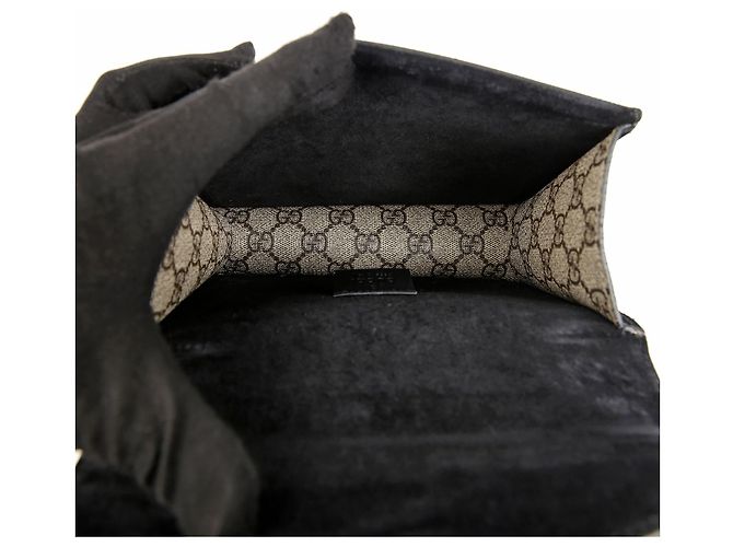 Gucci Mini borsa a tracolla Dionysus in tela GG Supreme nera Nero - vista 13