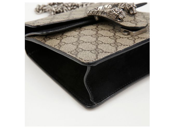 Gucci Mini borsa a tracolla Dionysus in tela GG Supreme nera Nero - vista 6