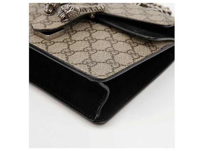 Gucci Mini borsa a tracolla Dionysus in tela GG Supreme nera Nero - vista 7