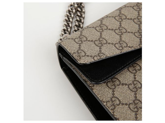Gucci Mini borsa a tracolla Dionysus in tela GG Supreme nera Nero - vista 8