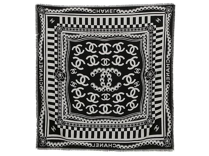 Chanel Écharpe avec logo CC Noir - vue 2