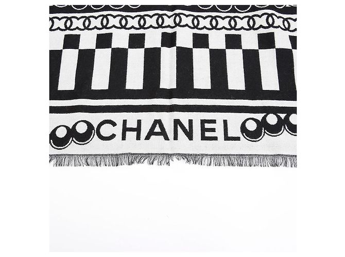 Chanel Écharpe avec logo CC Noir - vue 3