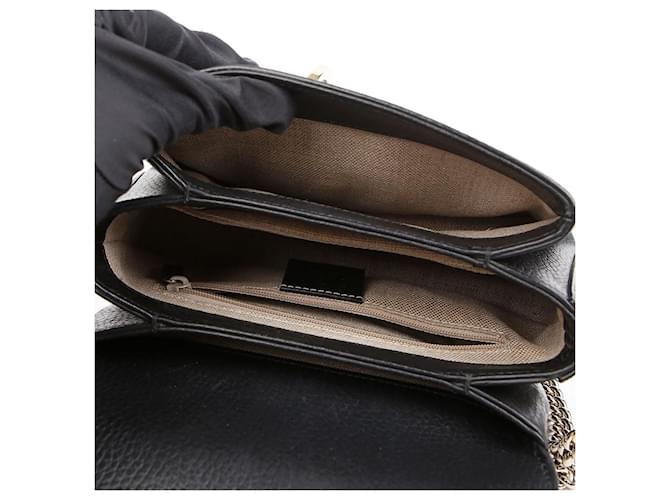 Gucci Interlocking Mini Chain Schultertasche Schwarz - Ansicht 10