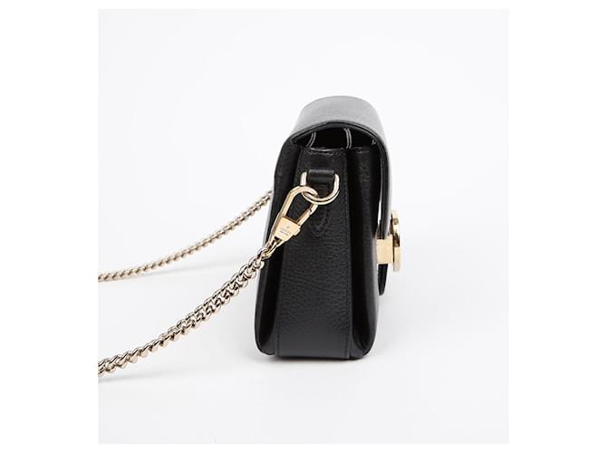 Gucci Interlocking Mini Chain Schultertasche Schwarz - Ansicht 4