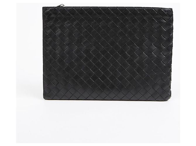 Bottega Veneta Pochette con mezza zip Intrecciato Nero - vista 2