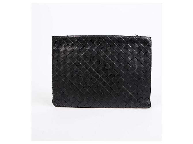 Bottega Veneta Pochette con mezza zip Intrecciato Nero - vista 3