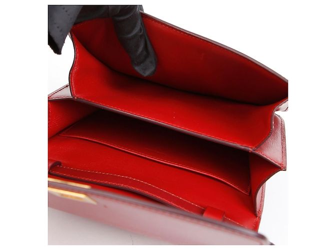 Céline Mini borsa a tracolla in pelle di vitello Classic Box Rossa Rosso - vista 9