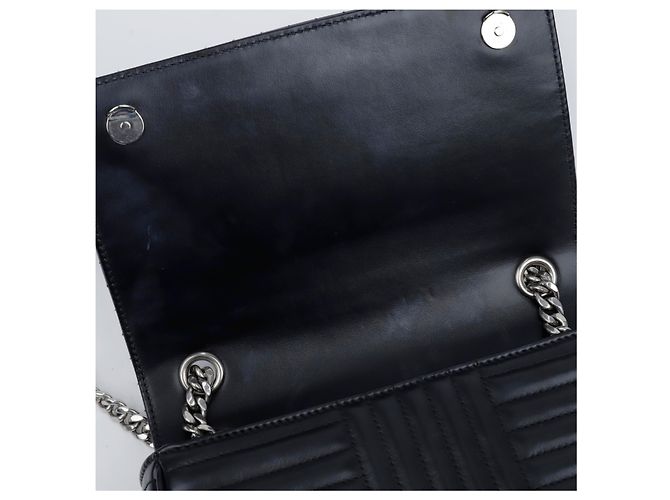 Prada Borsa a tracolla Diagram in pelle di vitello morbida nera - vista 13