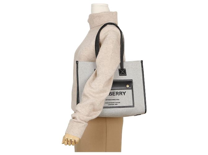 Burberry Freya Small Tote Bag Schwarz - Ansicht 13