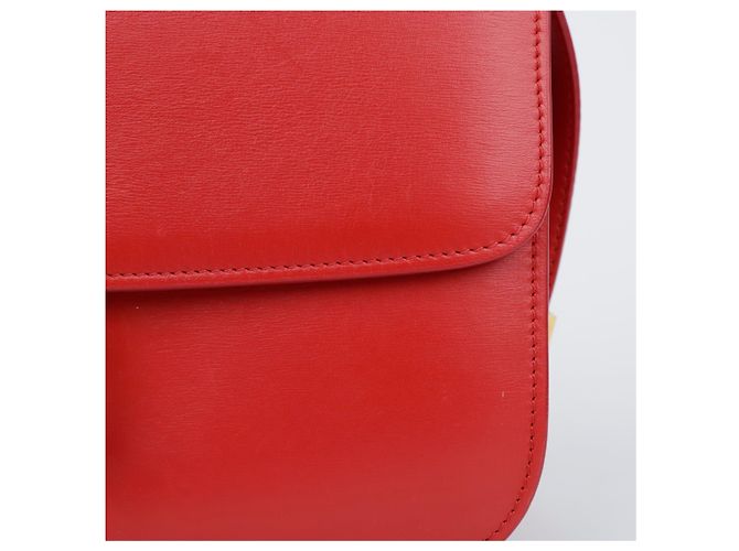 Céline Borsa a tracolla Classic Box in pelle rossa taglia Medium Rosso - vista 13