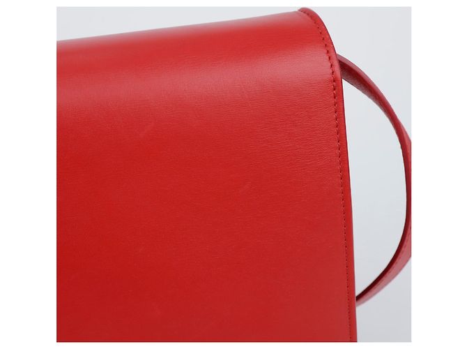 Céline Borsa a tracolla Classic Box in pelle rossa taglia Medium Rosso - vista 4