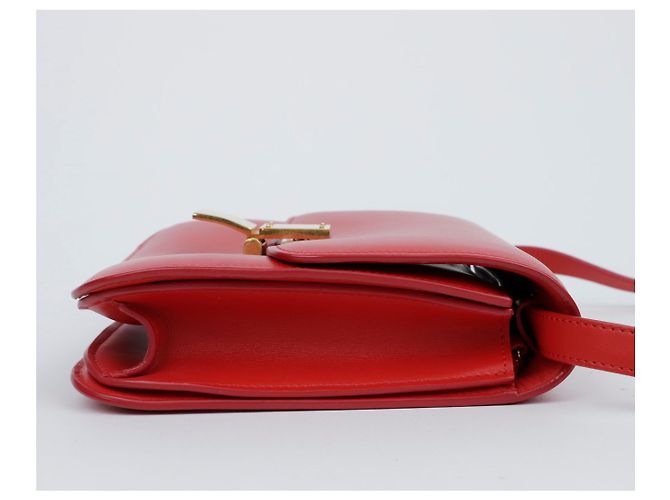Céline Borsa a tracolla Classic Box in pelle rossa taglia Medium Rosso - vista 5