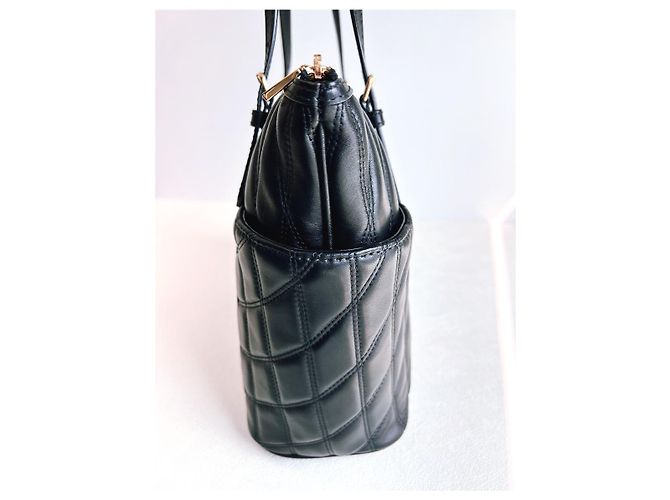 Burberry Borsa shopper Damirah in agnello trapuntato Medium Borsa a tracolla Nero - vista 9