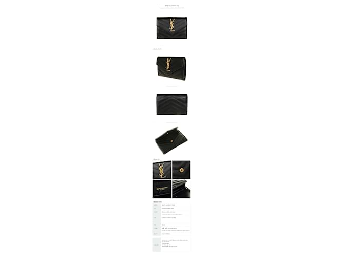 Saint Laurent Tarjetero Monogram Negro - vista 14