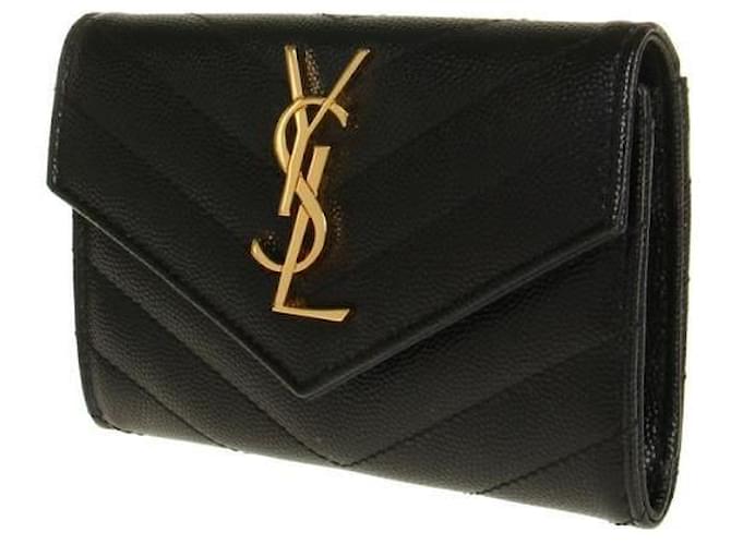 Saint Laurent Tarjetero Monogram Negro - vista 2