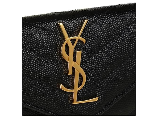 Saint Laurent Tarjetero Monogram Negro - vista 7