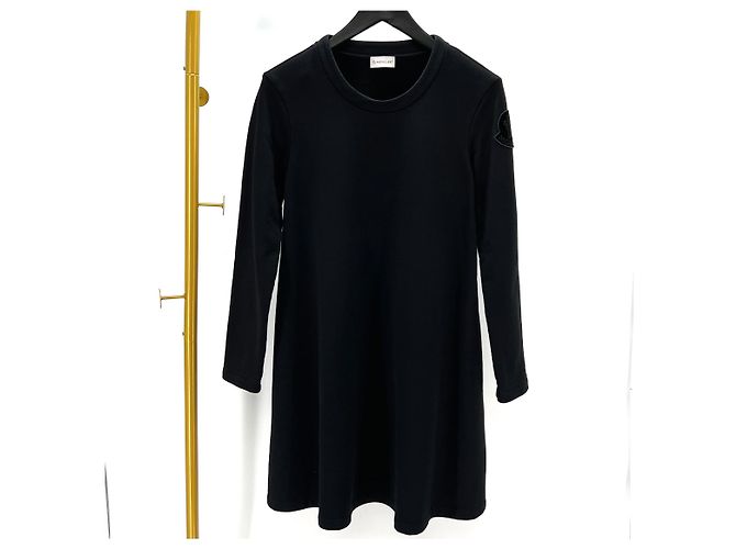 Abito nero girocollo da donna Moncler - vista 3