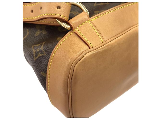 Zaino Louis Vuitton Monogram Montsouris MM Marrone Monogramma - vista 3